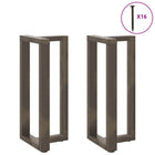 Bar table legs 2 pcs T-shaped 40x35x(90-91) cm steel natural