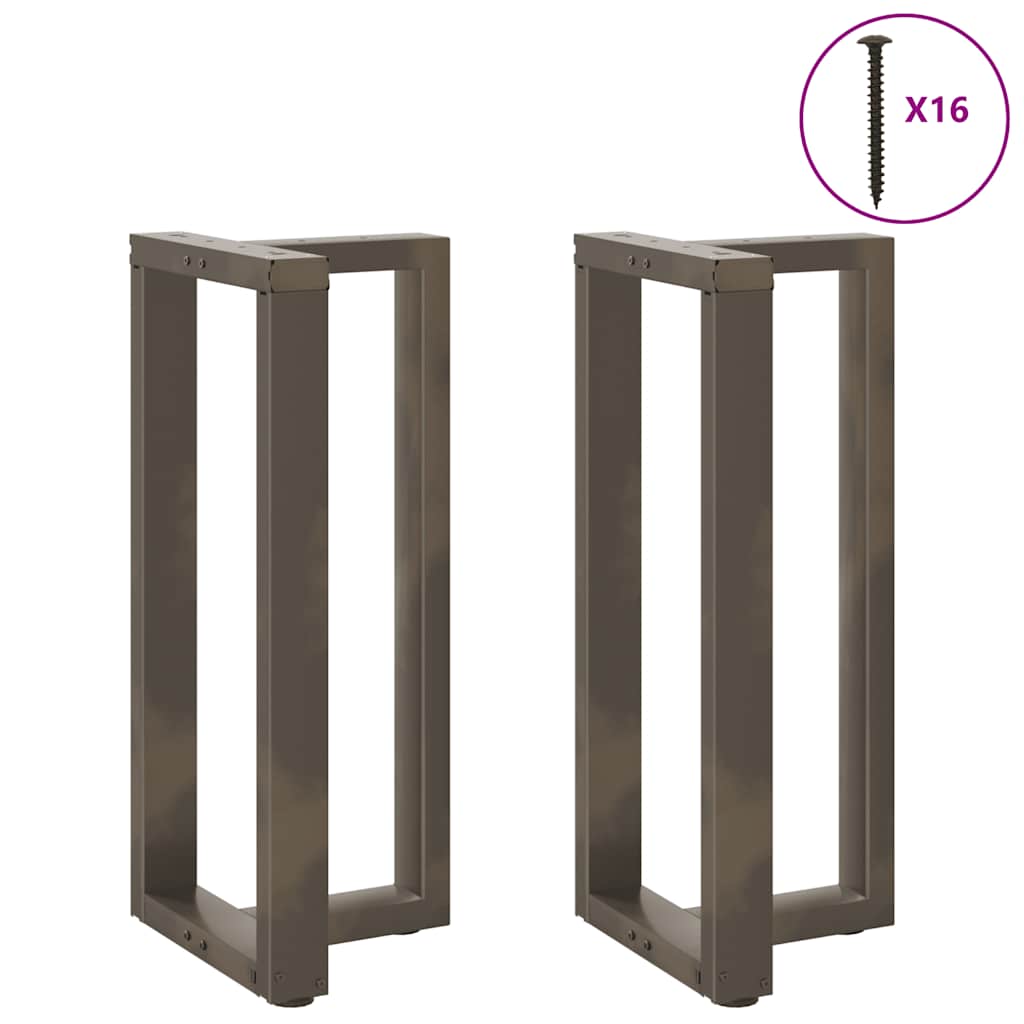 Bartafelpoten 2 St T-Vormig Staal Naturel 40 x 35 x (90-91) cm