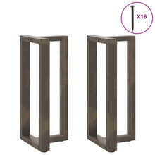 Bartafelpoten 2 St T-Vormig Staal Naturel 40 x 35 x (90-91) cm