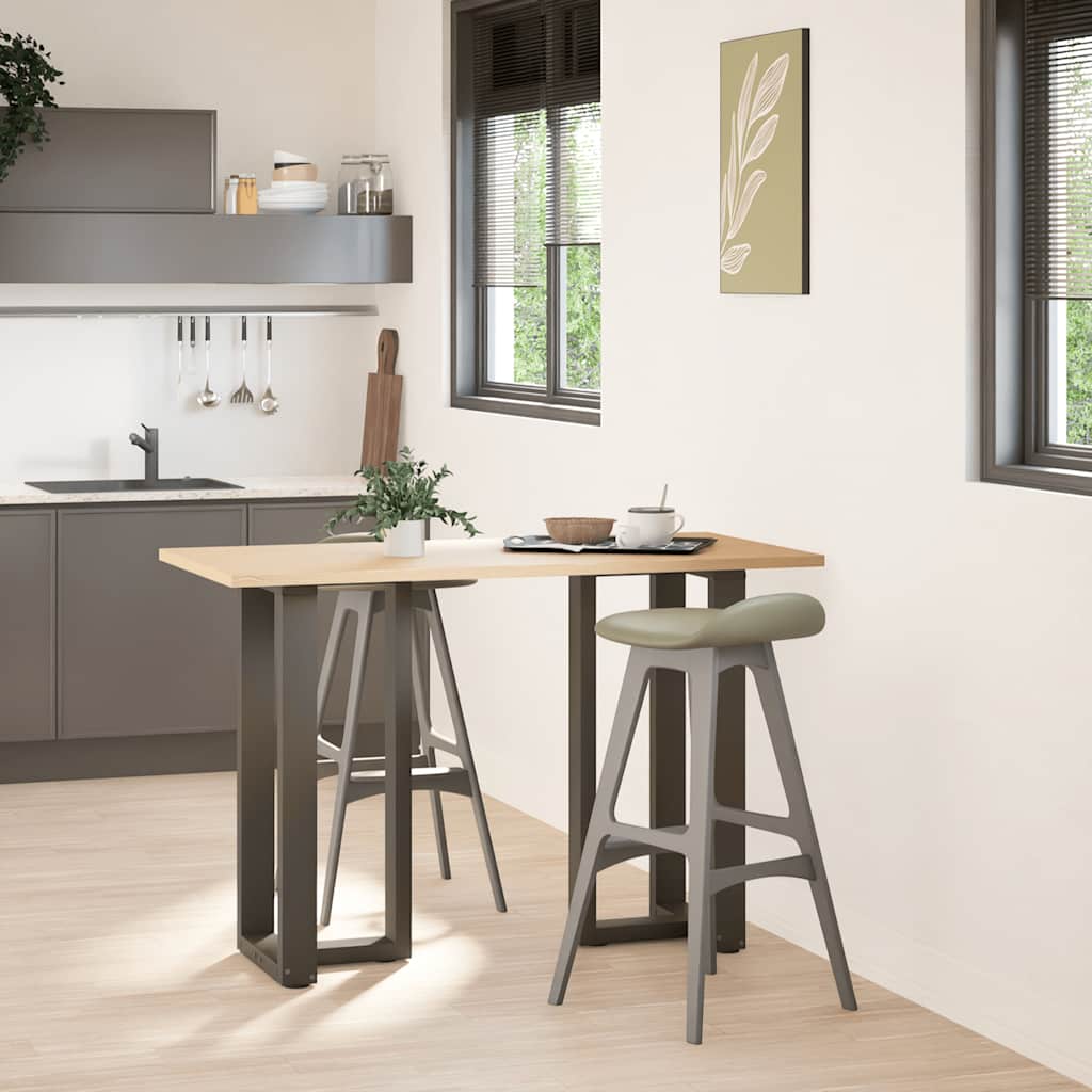 Bartafelpoten 2 St T-Vormig Staal Naturel 40 x 35 x (90-91) cm