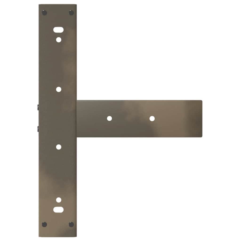 Bartafelpoten 2 St T-Vormig Staal Naturel 40 x 35 x (90-91) cm