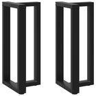 Bar table legs 2 pcs T-shaped 50x35x(90-91) cm steel black