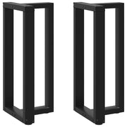Bar table legs 2 pcs T-shaped 50x35x(90-91) cm steel black