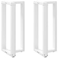 Bartafelpoten 2 st T-vormig 50x35x(90-91) cm staal wit