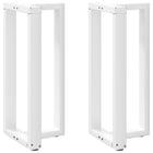 Bartafelpoten 2 st T-vormig 50x35x91 cm staal wit