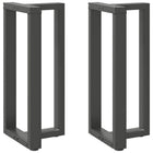 Bartafelpoten 2 st T-vormig 50x35x91 cm staal antraciet