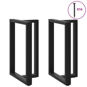 Bar Table Legs 2 pcs T-shaped 60x35x(90-91) cm steel black