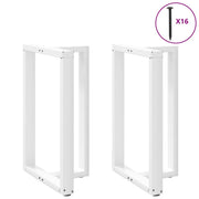 Bartafelpoten 2 st T-vormig 60x35x91 cm staal wit