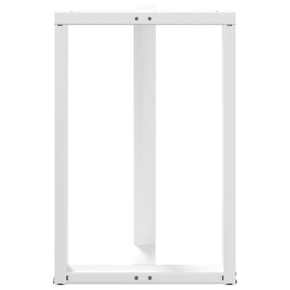 Bartafelpoten 2 st T-vormig 60x35x(91-92) cm staal wit