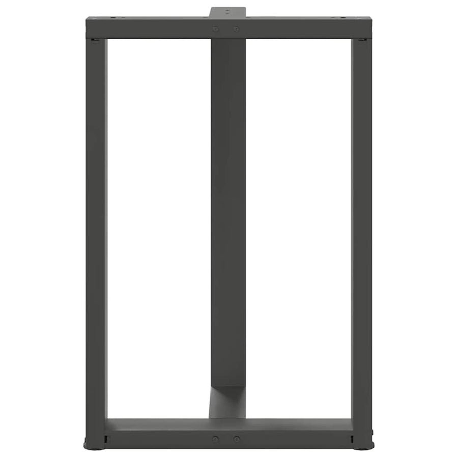 Bartafelpoten 2 st T-vormig 60x35x(91-92) cm staal antraciet
