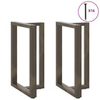 Bar Table Legs T-Shaped Steel Natural 60 x 35 x (90-91) cm