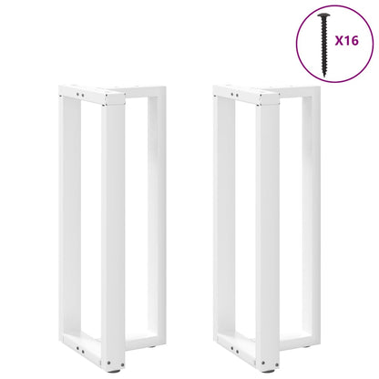 Bartafelpoten 2 st T-vormig 40x35x(101-102) cm staal wit