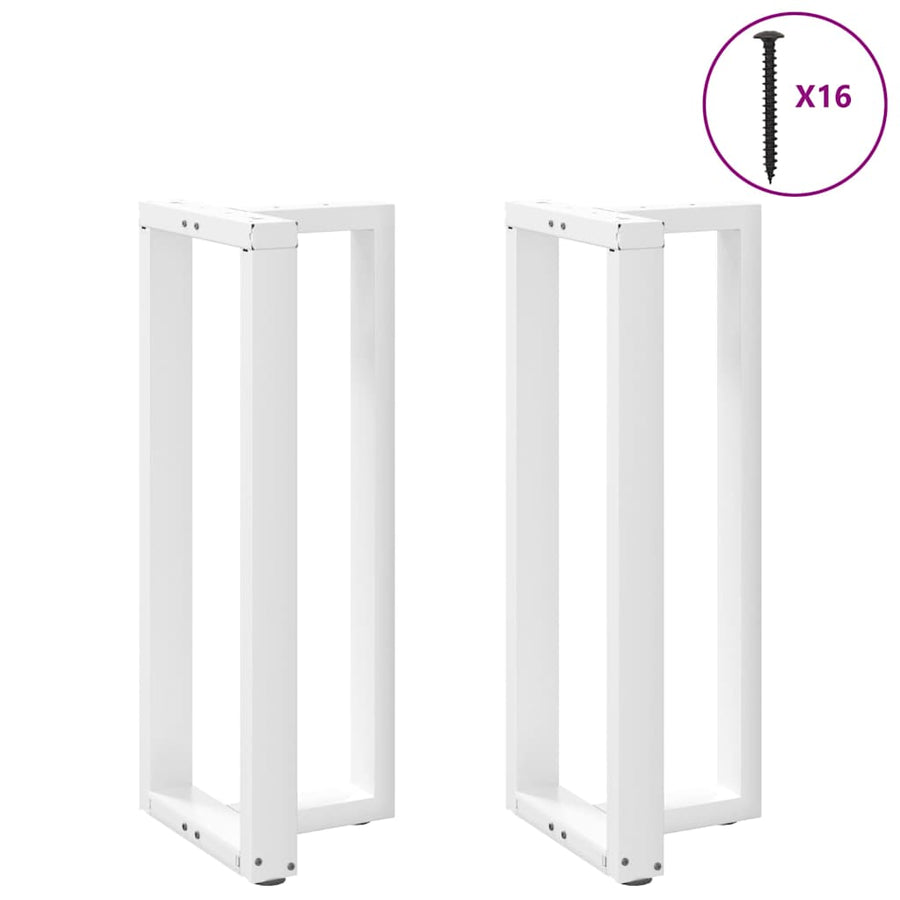 Bartafelpoten 2 st T-vormig 40x35x(101-102) cm staal wit