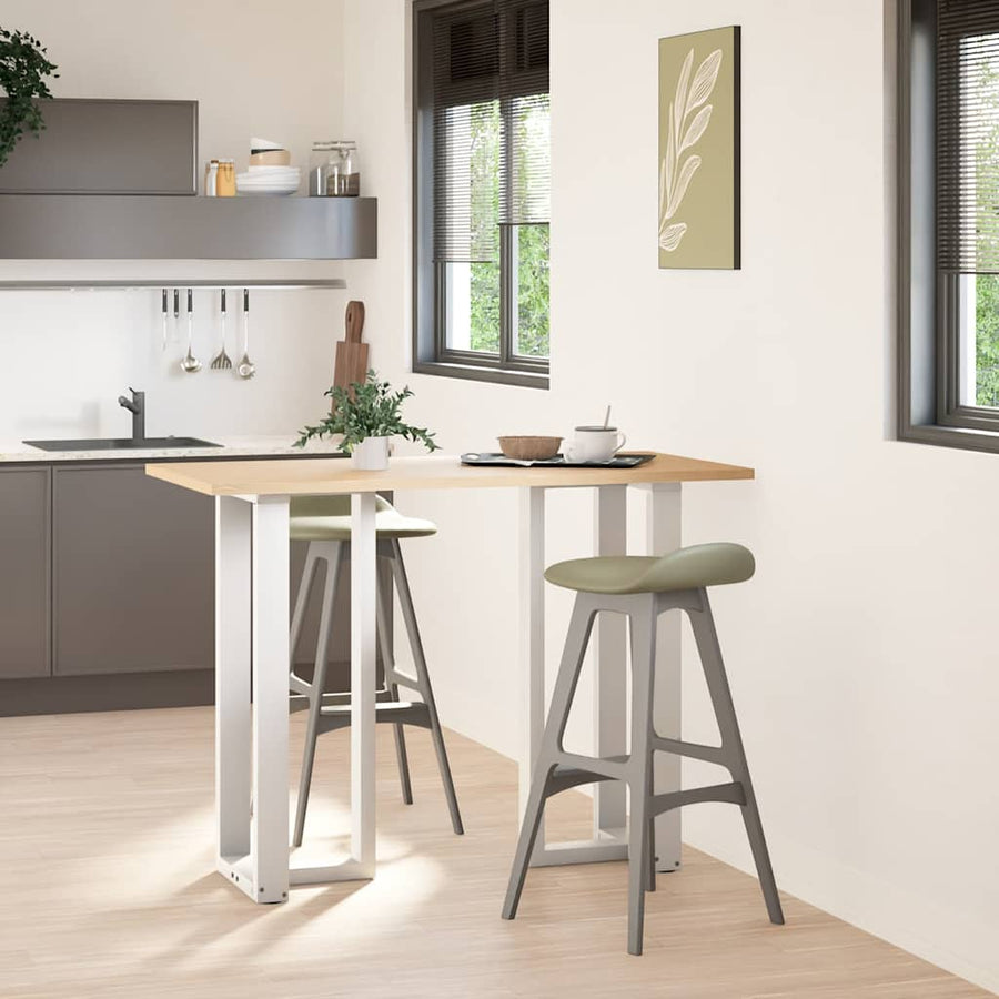 Bartafelpoten 2 st T-vormig 50x35x(101-102) cm staal wit