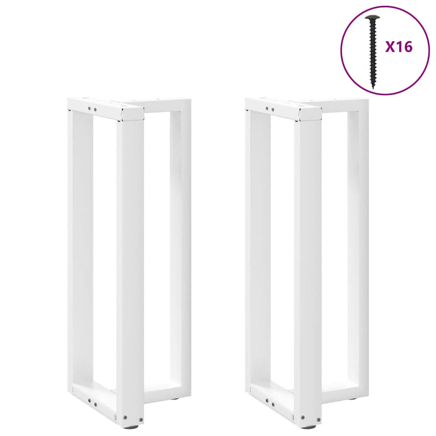 Bartafelpoten 2 st T-vormig 50x35x(101-102) cm staal wit
