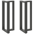 Bartafelpoten 2 st T-vormig 50x35x(100-101) cm staal antraciet