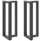 2 pc. T-shaped Bar Table Legs 50x35x(100-101) cm Steel Anthracite