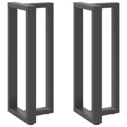 2 pc. T-shaped Bar Table Legs 50x35x(100-101) cm Steel Anthracite