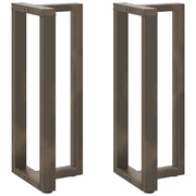 Bar table legs 2 pcs T-shaped 50x35x(100-101) cm natural steel