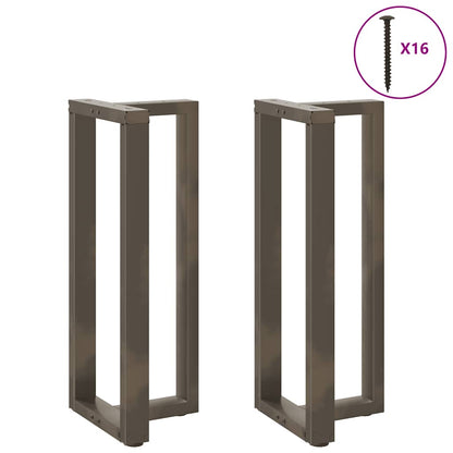 Bartafelpoten 2 st T-vormig 50x35x(100-101) cm staal naturel
