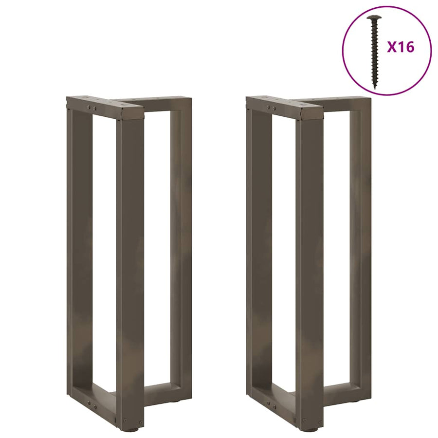 Bartafelpoten 2 st T-vormig 50x35x(100-101) cm staal naturel
