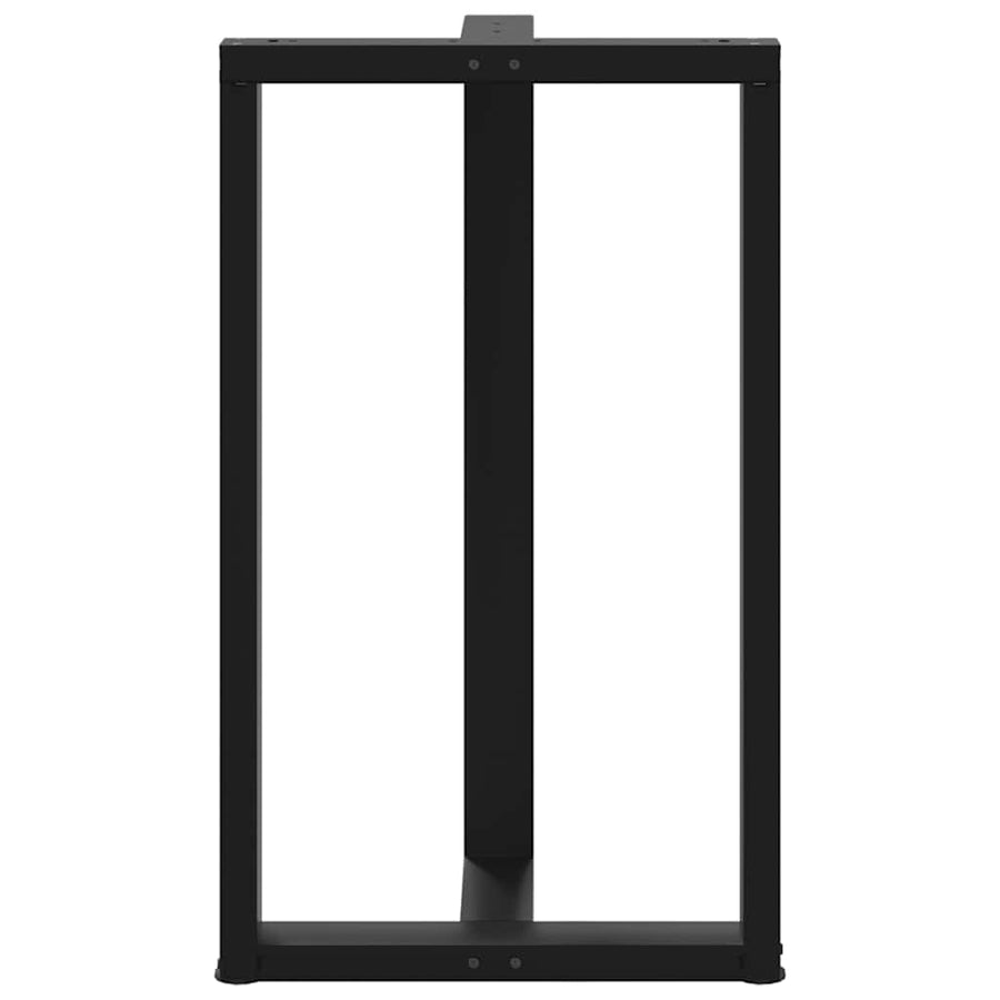 Bartafelpoten 2 st T-vormig 60x35x(101-102) cm staal zwart