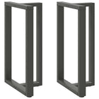 Bartafelpoten 2 st T-vormig 60x35x101 cm staal antraciet