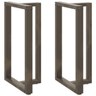Bar Table Legs T-Shaped Steel Natural 60 x 35 x (100-101) cm