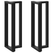 Bar Table Legs 2 pcs T-shaped 40x35x(110-111) cm steel black