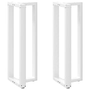Bartafelpoten 2 st T-vormig 40x35x111 cm staal wit
