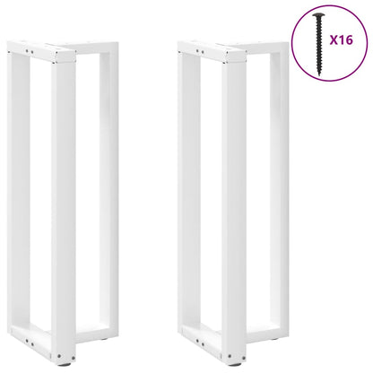 Bartafelpoten 2 st T-vormig 40x35x(111-112) cm staal wit