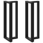 Bar table legs 2 pcs T-shaped 50x35x(110-111) cm steel black