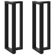 Bar table legs 2 pcs T-shaped 50x35x(110-111) cm steel black