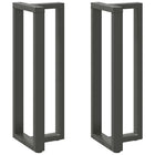 Bar table legs 2 pcs T-shaped 50x35x(110-111) cm steel anthracite