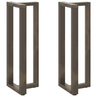 Bar Table Legs 2 Pcs T-Shape Steel Natural 50 x 35 x (110-111) cm