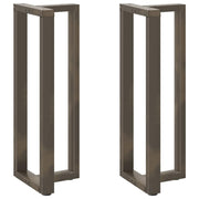 Bar Table Legs 2 Pcs T-Shape Steel Natural 50 x 35 x (110-111) cm