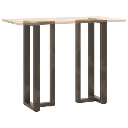 Bartafelpoten 2 St T-Vormig Staal Naturel 50 x 35 x (110-111) cm