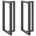 Bartafelpoten 2 st T-vormig 60x35x111 cm staal antraciet