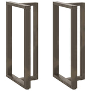 Bar table legs 2 pcs T-shaped 60x35x(110-111) cm steel natural