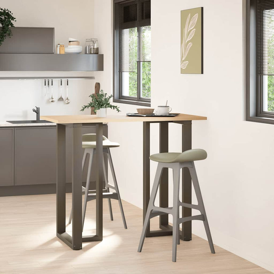 Bartafelpoten 2 St T-Vormig Staal Naturel 60 x 35 x (110-111) cm