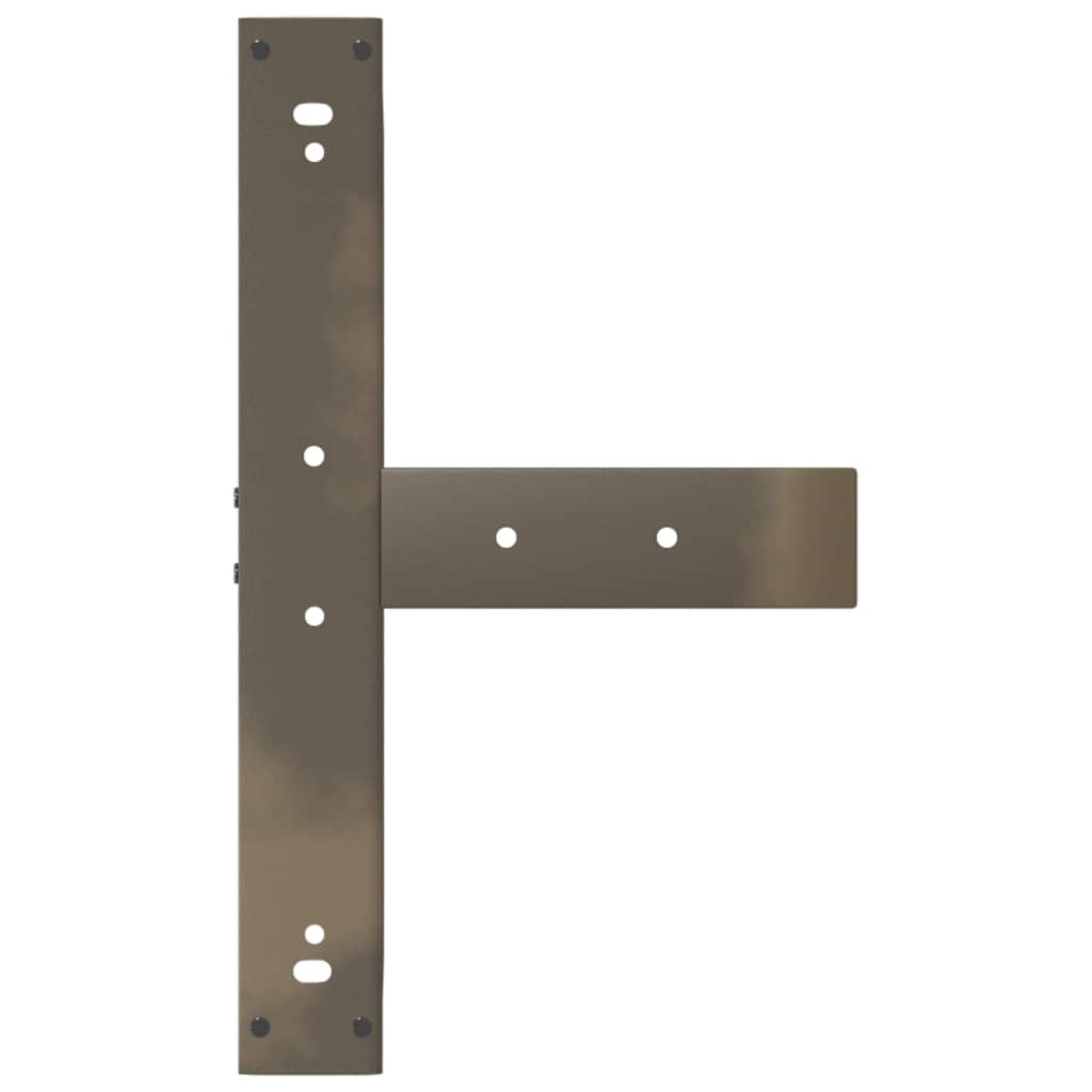 Bartafelpoten 2 St T-Vormig Staal Naturel 60 x 35 x (110-111) cm