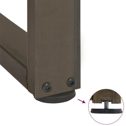 Bartafelpoten 2 St T-Vormig Staal Naturel 60 x 35 x (110-111) cm