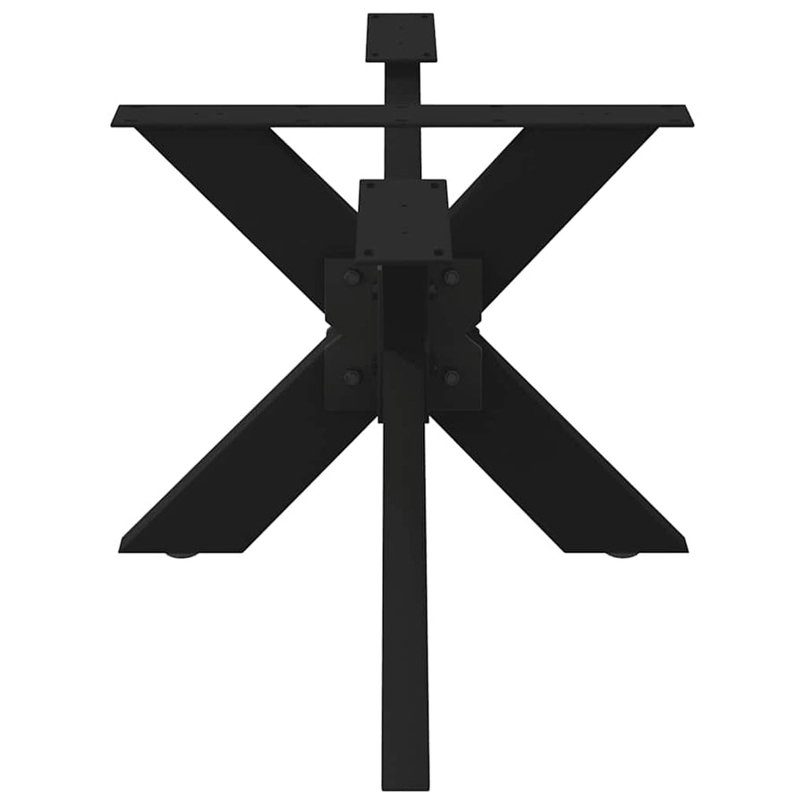 Salontafelpoot spider vorm 98x58x(42-43) cm staal zwart