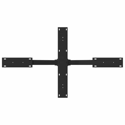 Salontafelpoot spider vorm 98x58x(42-43) cm staal zwart