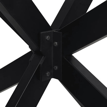Salontafelpoot spider vorm 98x58x(42-43) cm staal zwart