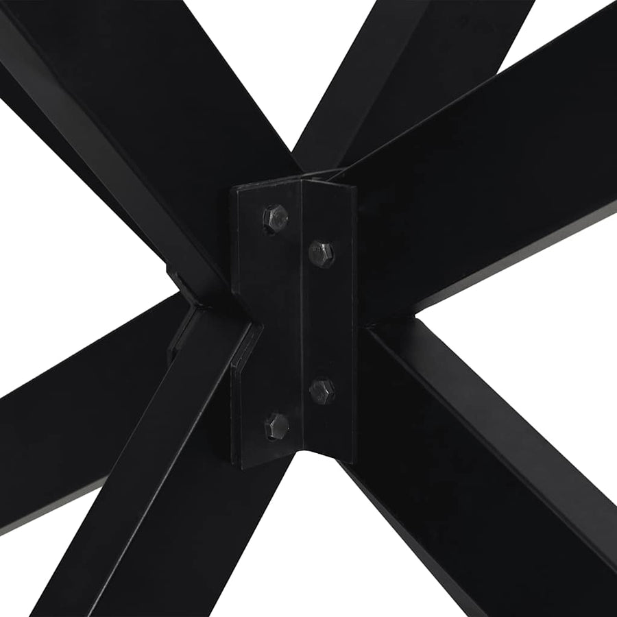 Salontafelpoot spider vorm 98x58x(42-43) cm staal zwart