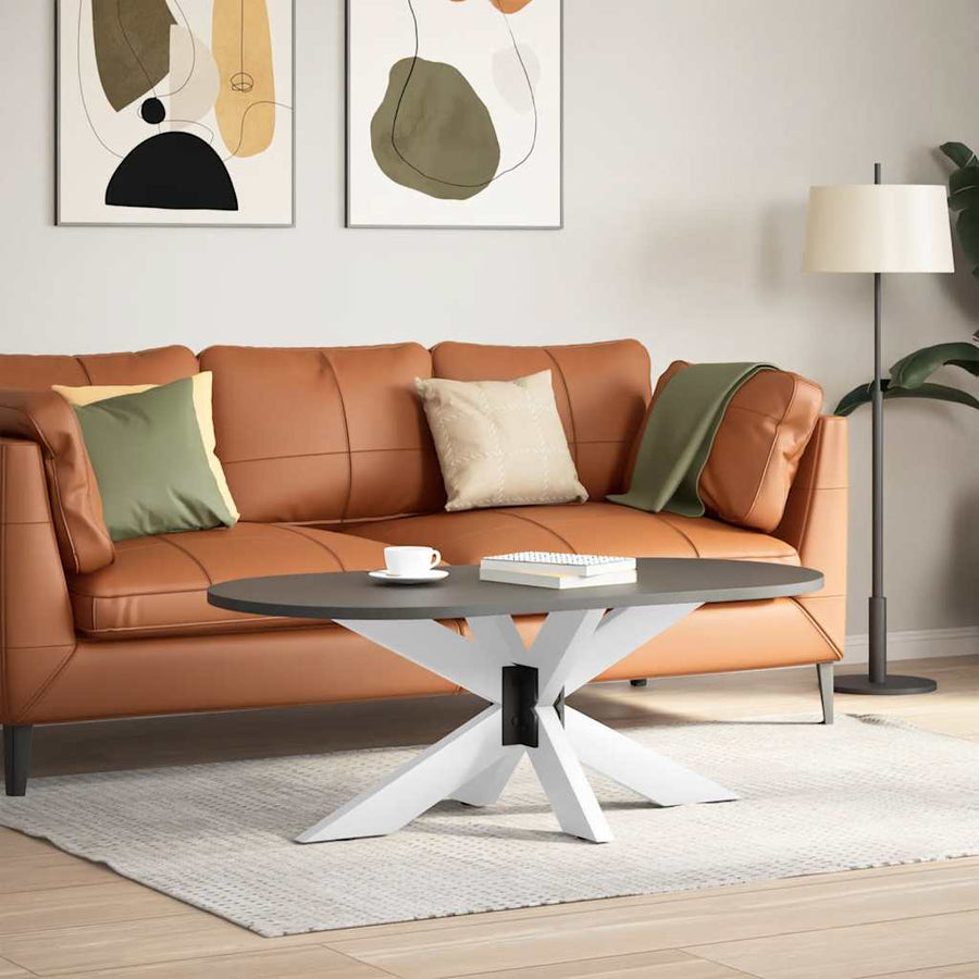 Salontafelpoot spider vorm 98x58x(42-43) cm staal wit