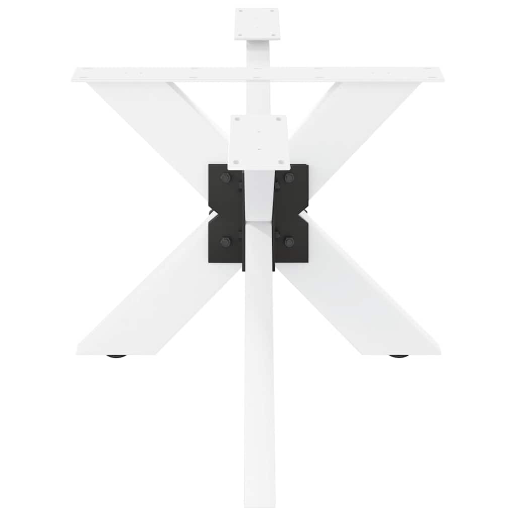 Salontafelpoot spider vorm 98x58x(42-43) cm staal wit