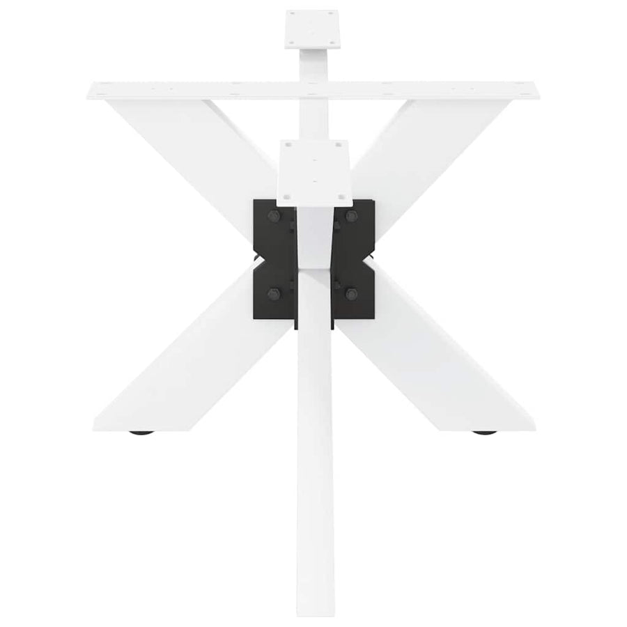 Salontafelpoot spider vorm 98x58x(42-43) cm staal wit
