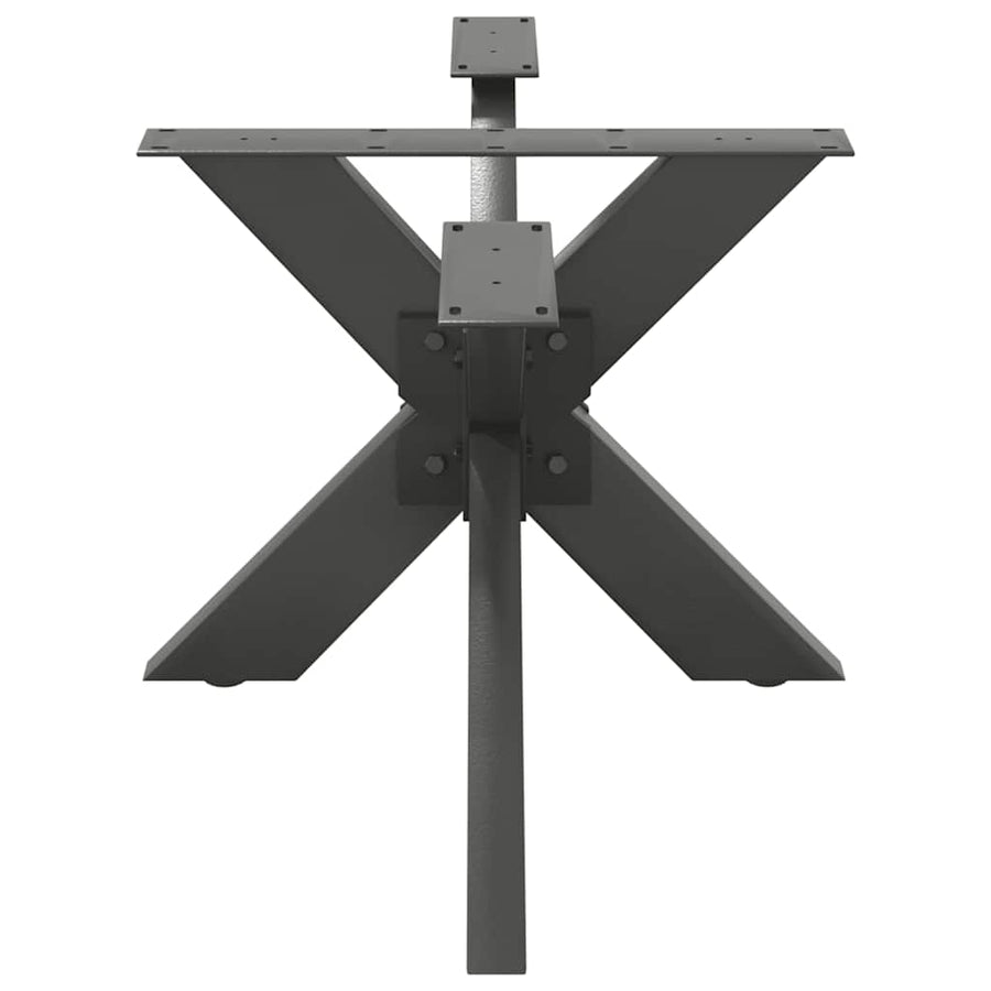 Salontafelpoot spider vorm 98x58x(42-43) cm staal antraciet